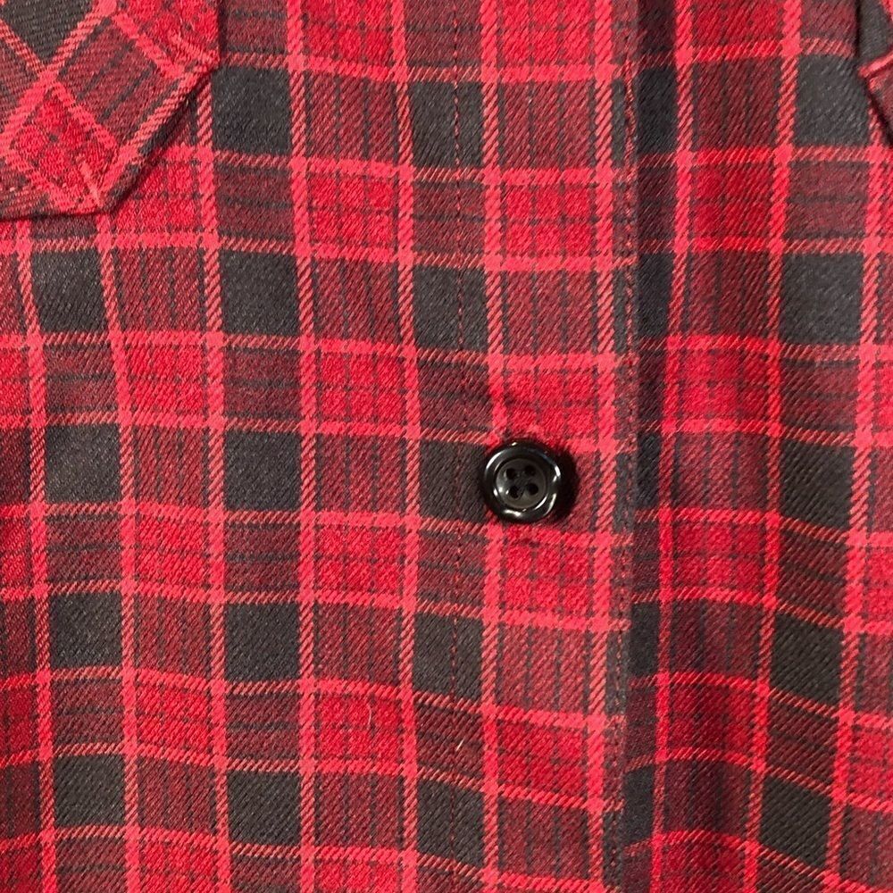 Oakley Med, Button Front Plaid Shirt, Woodland Red and Gray - Picture 8 of 12